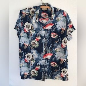 Liz Claiborne Hawaiian print shirt